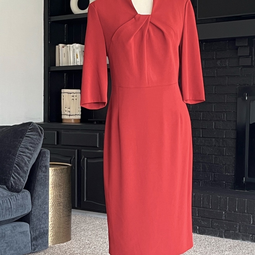 NWT The Fold Waverly Dress in Sienna Red - Midi Sheath